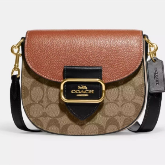 Coach Morgan Saddle Bag In Colorblock Signature Canvas CE565 - Picture 1 of 12